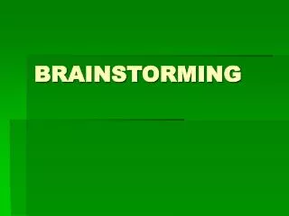 brainstorming