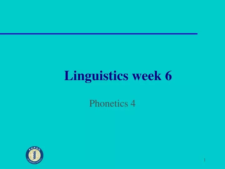 linguistics week 6
