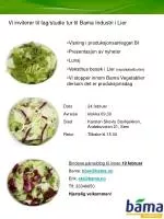 Vi inviterer til fag/studie tur til Bama Industri i Lier - slide 1