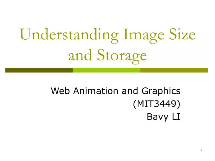 understanding image size and storage