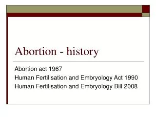 Abortion - history