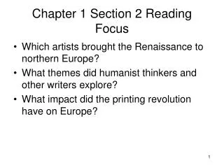 Chapter 1 Section 2 Reading Focus