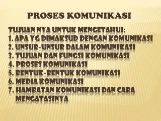 proses komunikasi