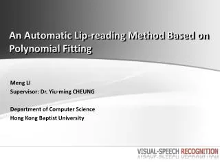 An Automatic Lip-reading Method Based on Polynomial Fitting
