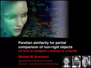 Paretian similarity for partial comparison of non-rigid objects