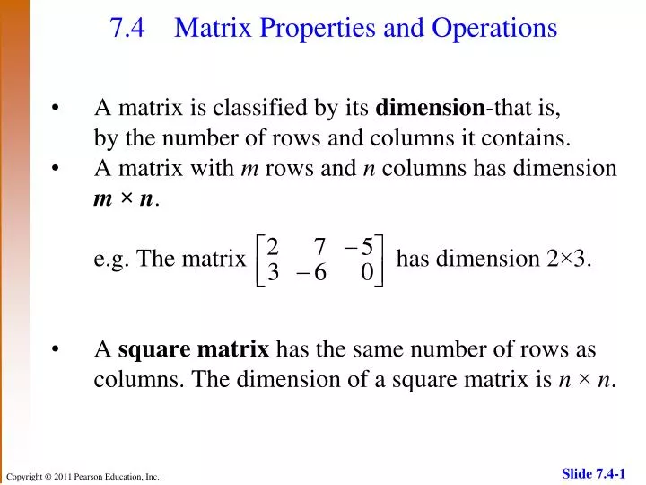 7 4 matrix properties and operations
