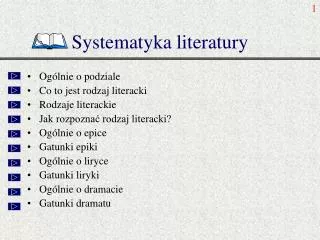 systematyka literatury