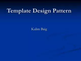 Template Design Pattern