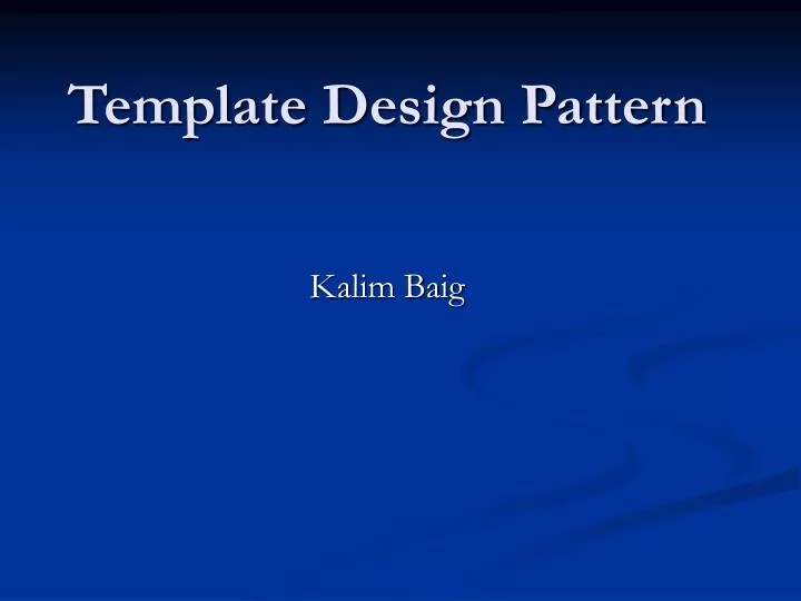 template design pattern