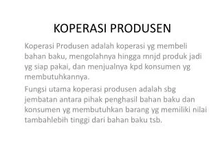 koperasi produsen