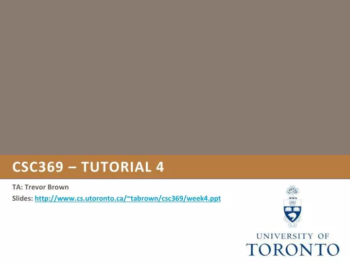 csc369 tutorial 4