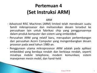 pertemuan 4 set instruksi arm