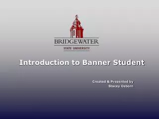 Introduction to Banner Student