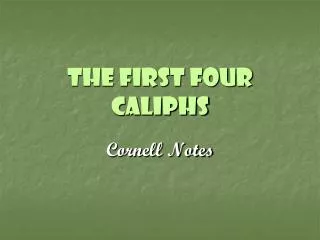 the first four caliphs