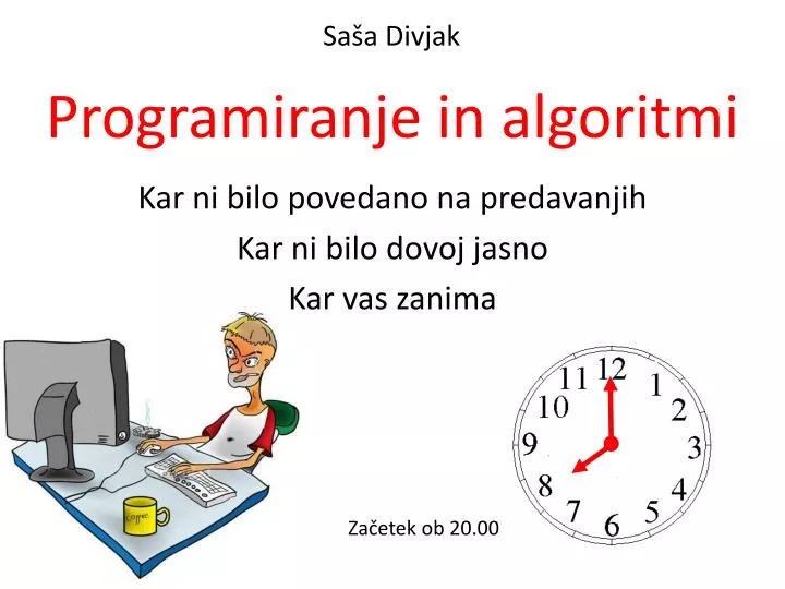 programiranje in algoritmi