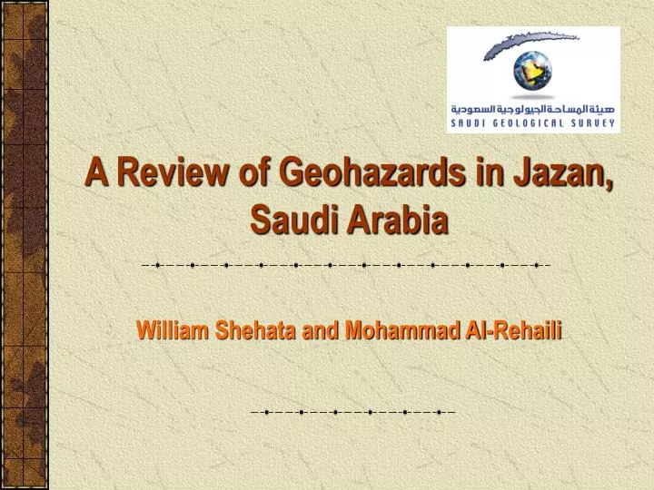 a review of geohazards in jazan saudi arabia