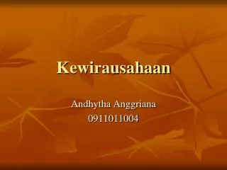 kewirausahaan
