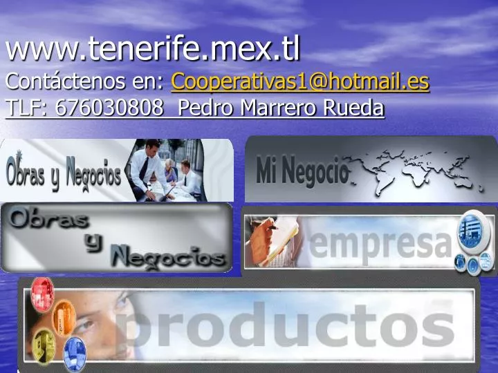 www tenerife mex tl cont ctenos en cooperativas1@hotmail es tlf 676030808 pedro marrero rueda