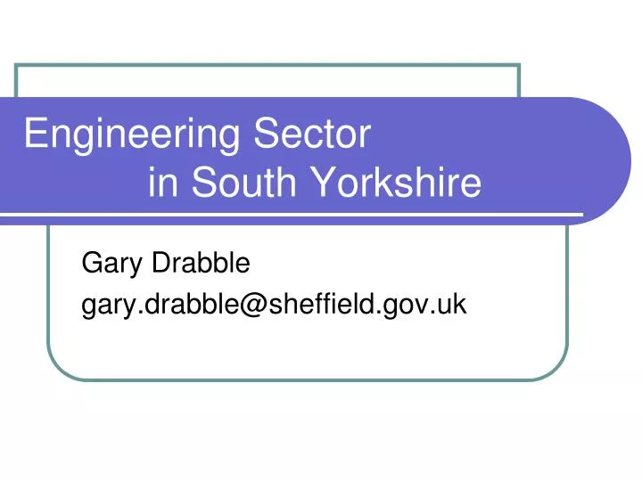 engineering sector in south yorkshire