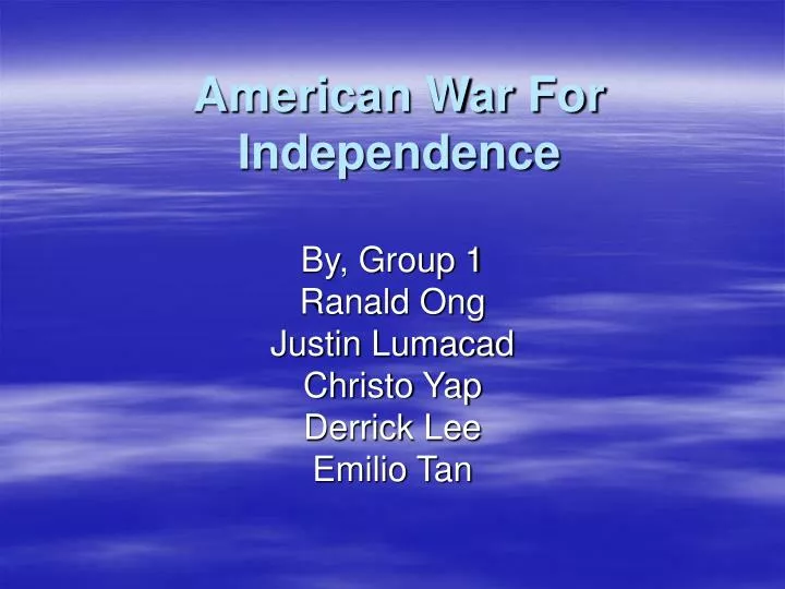 american war for independence