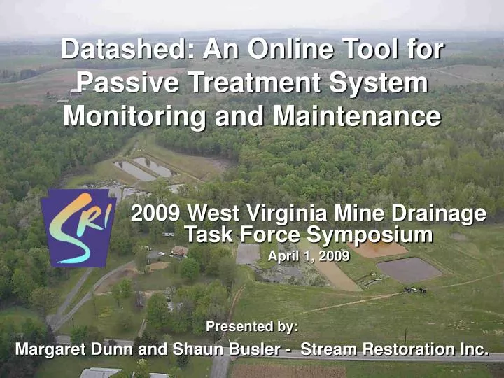 datashed an online tool for passive treatment system monitoring and maintenance