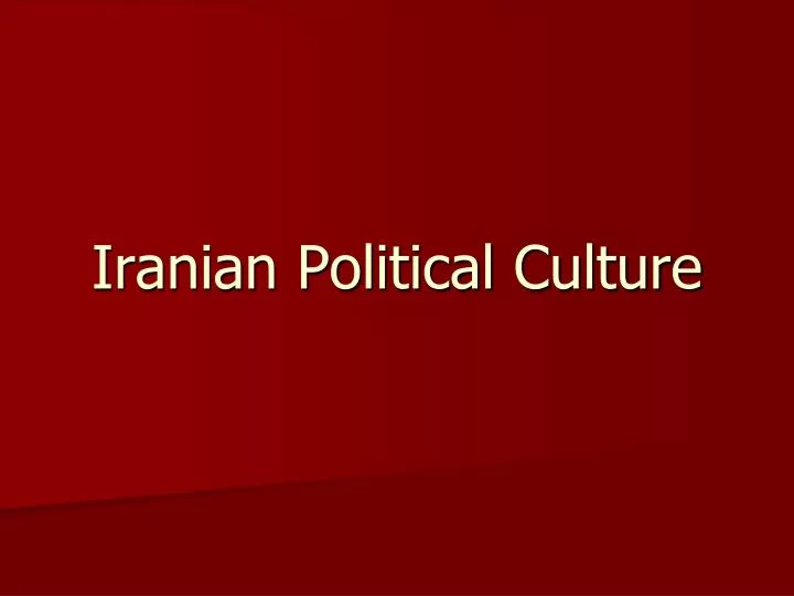iranian political culture