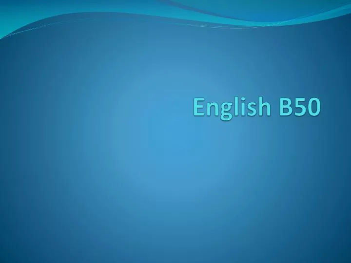 english b50