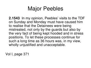 Major Peebles