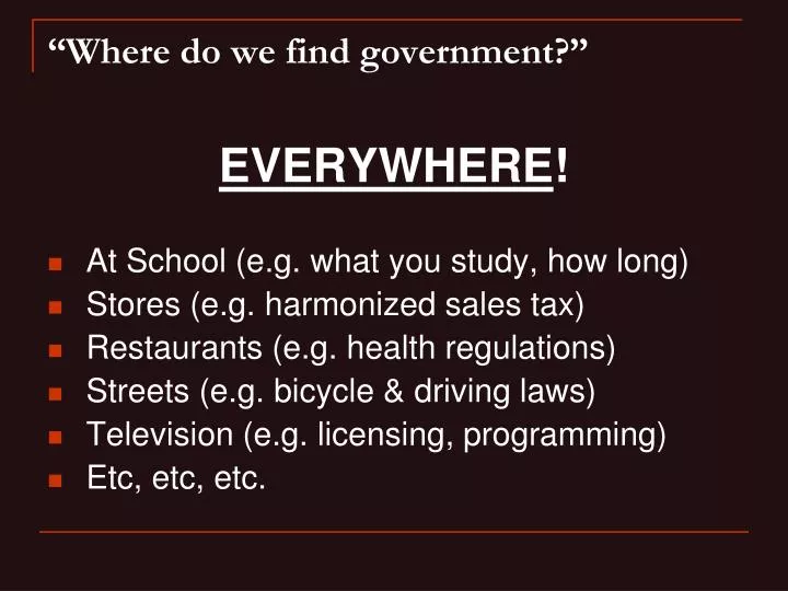 where do we find government