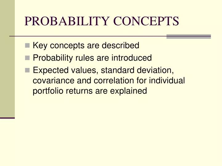 probability concepts