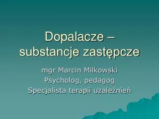 dopalacze substancje zast pcze