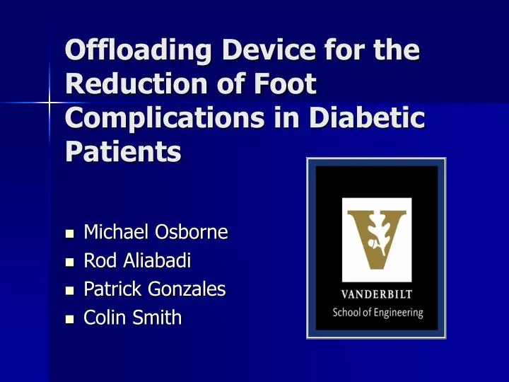 offloading device for the reduction of foot complications in diabetic patients