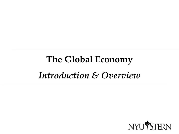 the global economy introduction overview