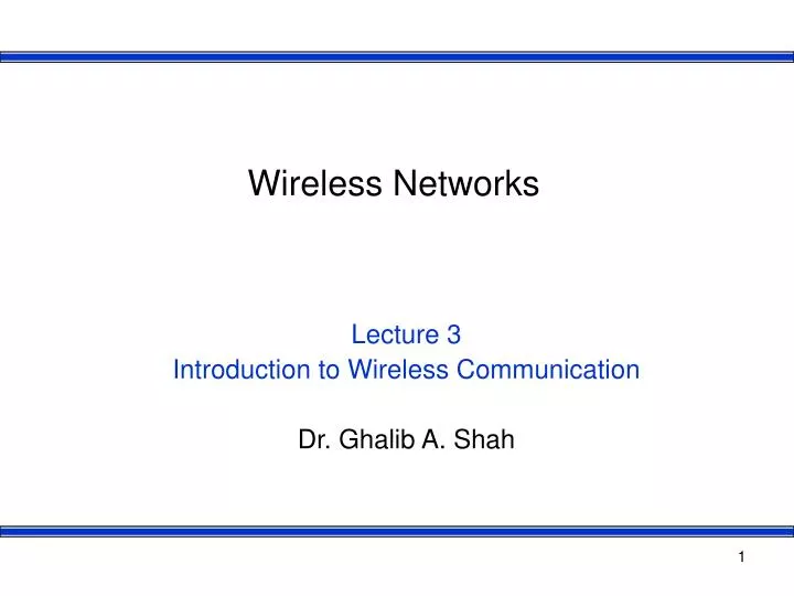 PPT - Wireless Networks PowerPoint Presentation, Free Download - ID:3818396