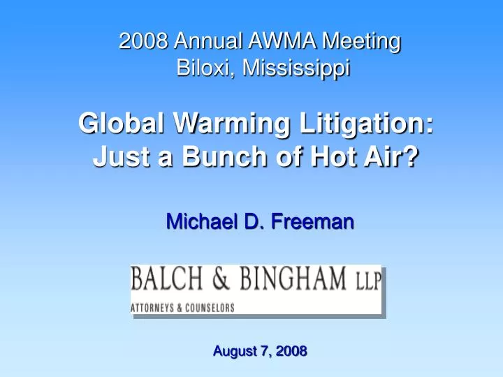 global warming litigation just a bunch of hot air
