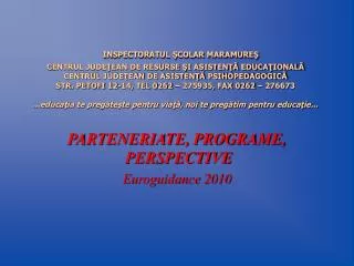 parteneriate programe perspective euroguidance 2010