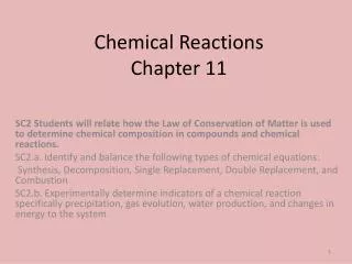 Chemical Reactions Chapter 11