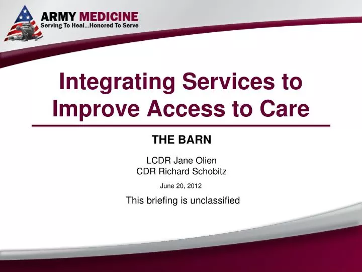 integrating services to improve access to care