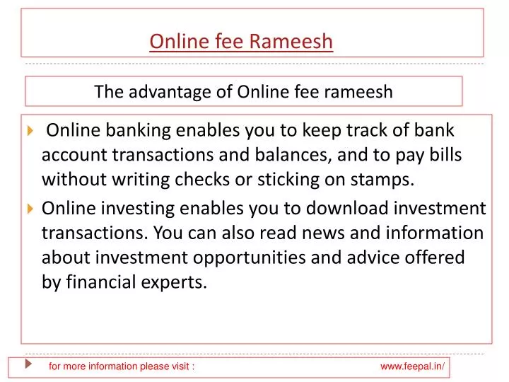 online fee rameesh