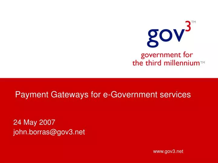 payment gateways for e government services