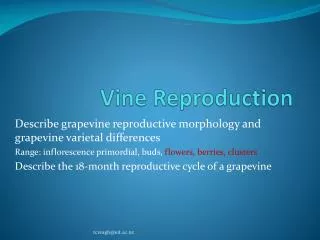 Vine Reproduction
