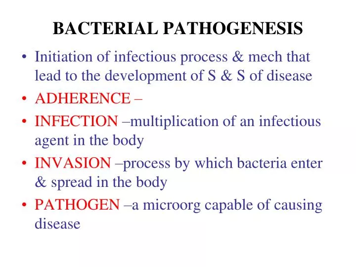 bacterial pathogenesis