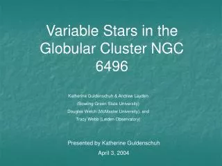 Variable Stars in the Globular Cluster NGC 6496
