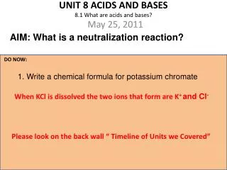 UNIT 8 ACIDS AND BASES 8.1 What are acids and bases?