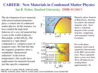 Nature 441 , 617 (2006); PRB 73 , 100407(R) (2006);