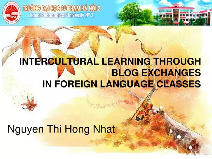 intercultural learning through blog exchanges in foreign language classes