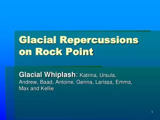 Glacial Repercussions on Rock Point