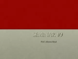 Seminar #9