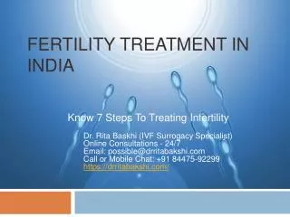 India is a destination of best infertility treatment in all