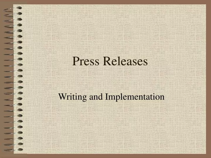 press releases